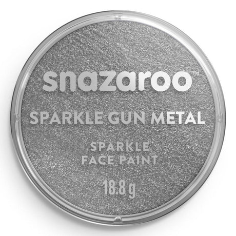Snazaroo - Sparkle Face Paint (18ml) - Gun Metal Grey - Fancy Dress Central