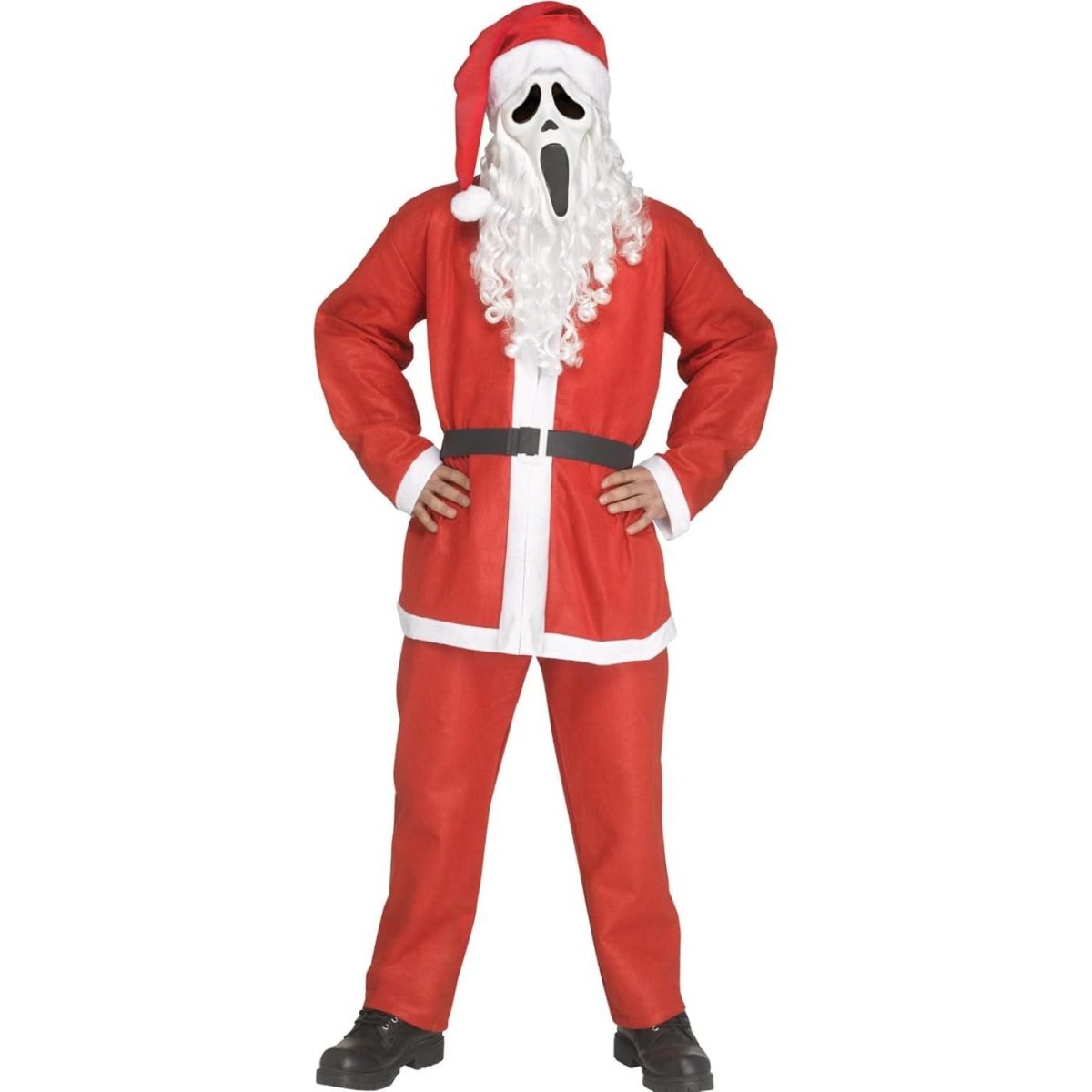 Wicked Costumes - Ghost Face Santa Mask - Adult - Fancy Dress Central