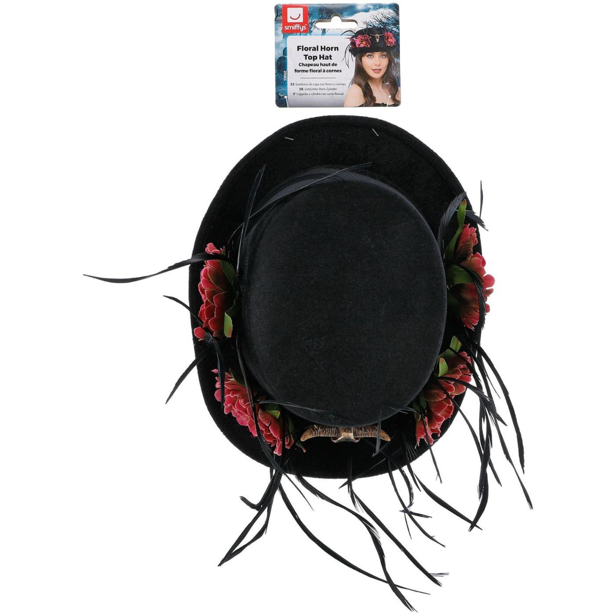 Floral Horn Top Hat - Women