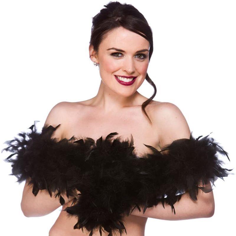 Feather Boa 1.7m (Black) - Adult