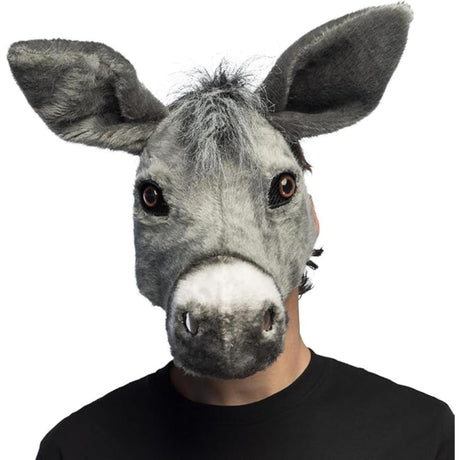 Boland - Donkey Plush Half Mask - Adult - Fancy Dress Central