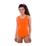 Wicked Costumes - Sleeveless Leotard (Neon Orange) - Women - Fancy Dress Central