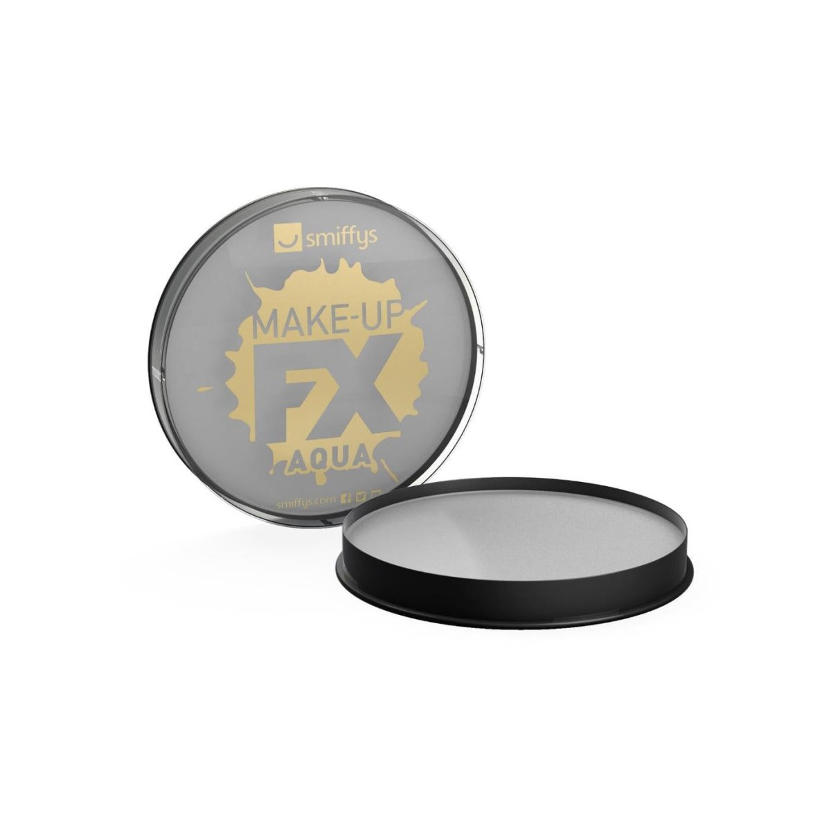 Smiffys - Make-Up FX Face and Body Paint - Light Grey - Fancy Dress Central
