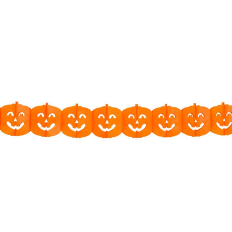 Boland - Pumpkin Halloween Garland - Fancy Dress Central