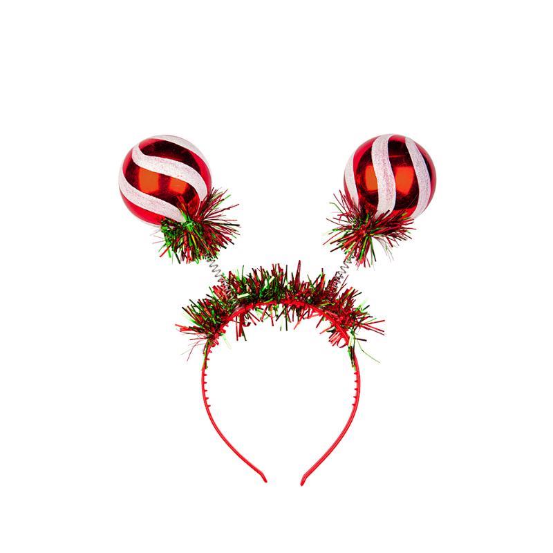 Giant Christmas Bauble Boppers on a Headband - Adult