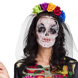 La Calaca Day of the Dead Headband with Veil - Women