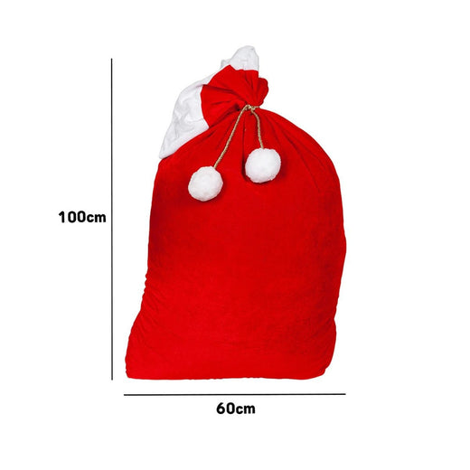 Wicked Costumes Ltd - Velvet Santa Sack (Large) - Adult - Fancy Dress Central