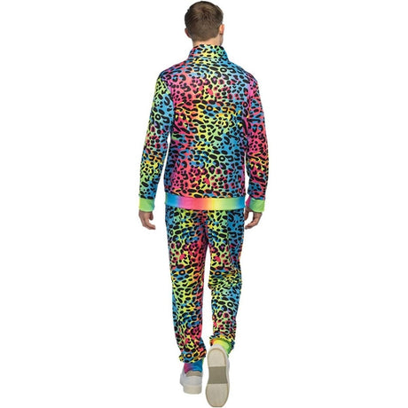 Boland - Leopard Art Dude Shell Suit Costume - Men - Fancy Dress Central