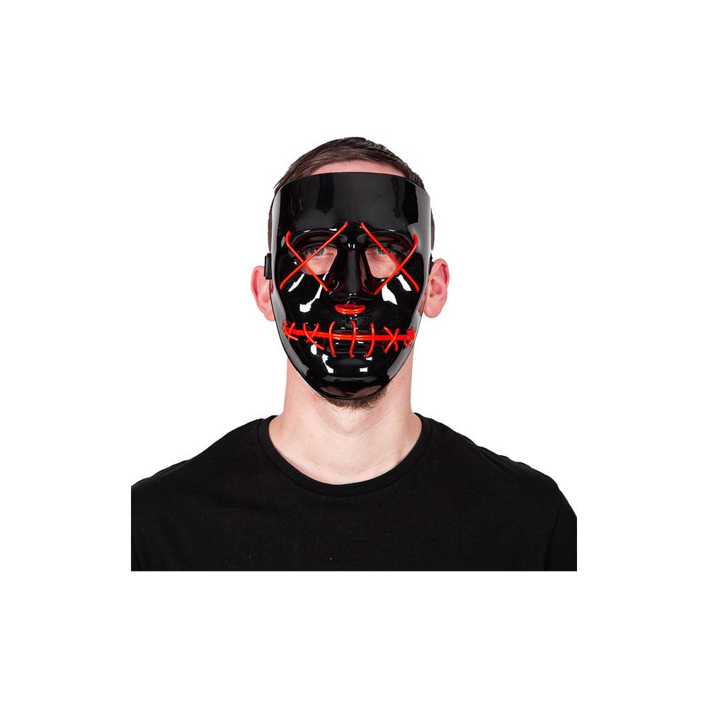 Purge Light Up Mask (Neon Red) - Adult