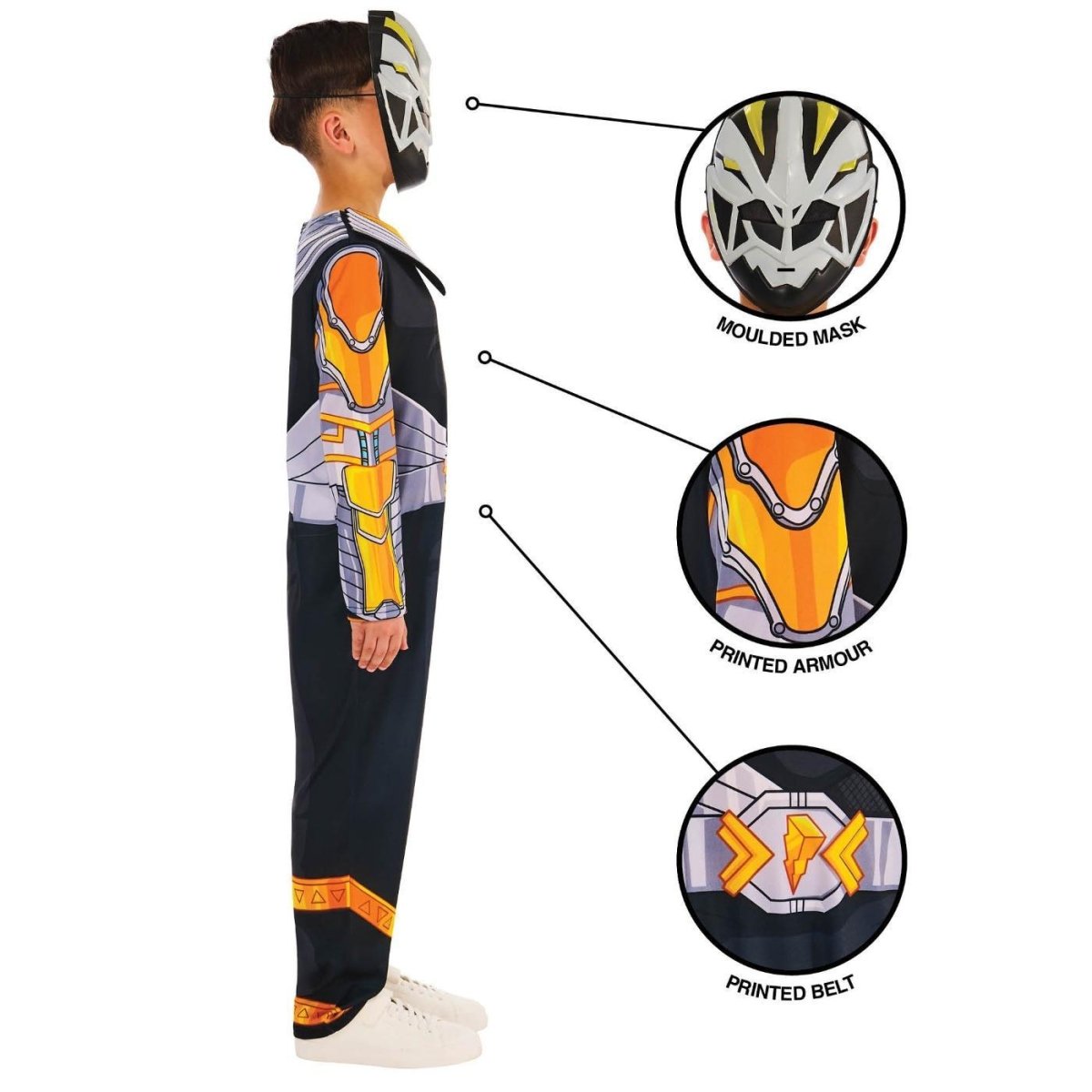 Rubies - Power Rangers Cosmic Fury Ranger Costume (Black) - Boys - Fancy Dress Central