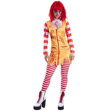 Smiffys - Kreepy Killer Clown Costume - Women - Fancy Dress Central