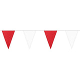 Boland - 6m Coloured Triangular Bunting (Red/White) - Fancy Dress Central