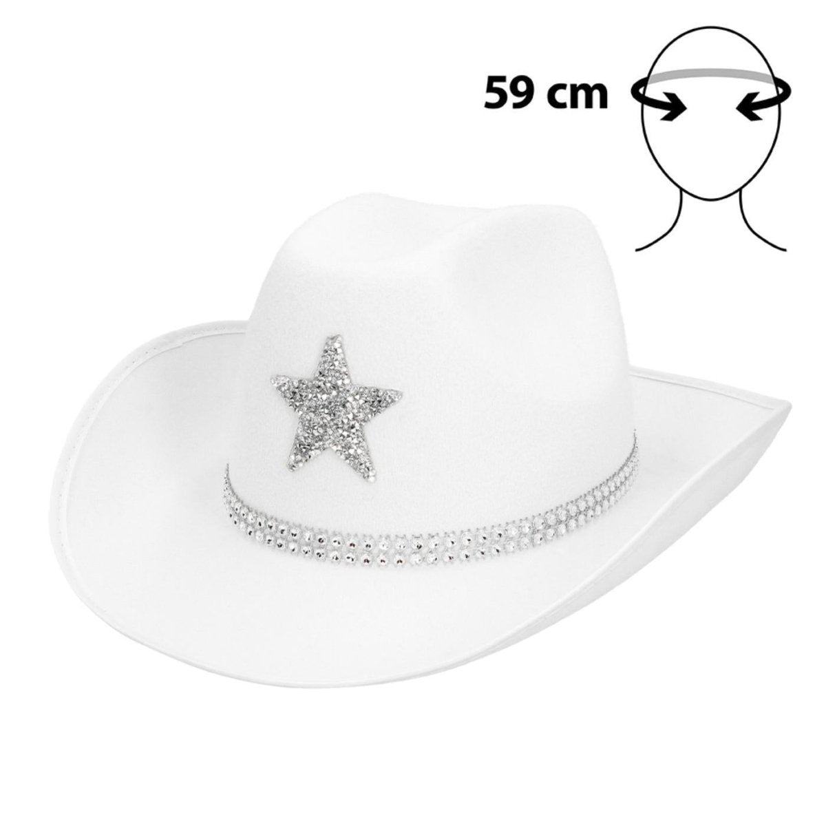 Fancy Dress Central - Taylor Cowboy Hat (White) - Adult - Fancy Dress Central