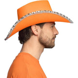 Sparkle Cowboy Hat (Orange) - Adult