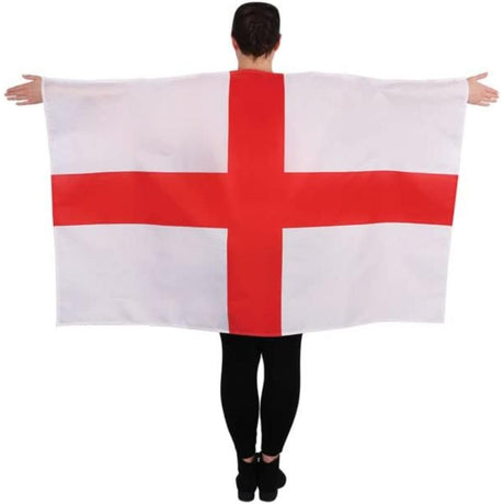 Wicked Costumes - England Flag Cape (5x3ft) - Fancy Dress Central