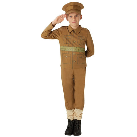 Rubies - WW1 Solider Costume - Child - Fancy Dress Central