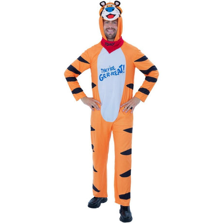 Smiffys - Kelloggs Tony The Tiger Costume - Men - Fancy Dress Central