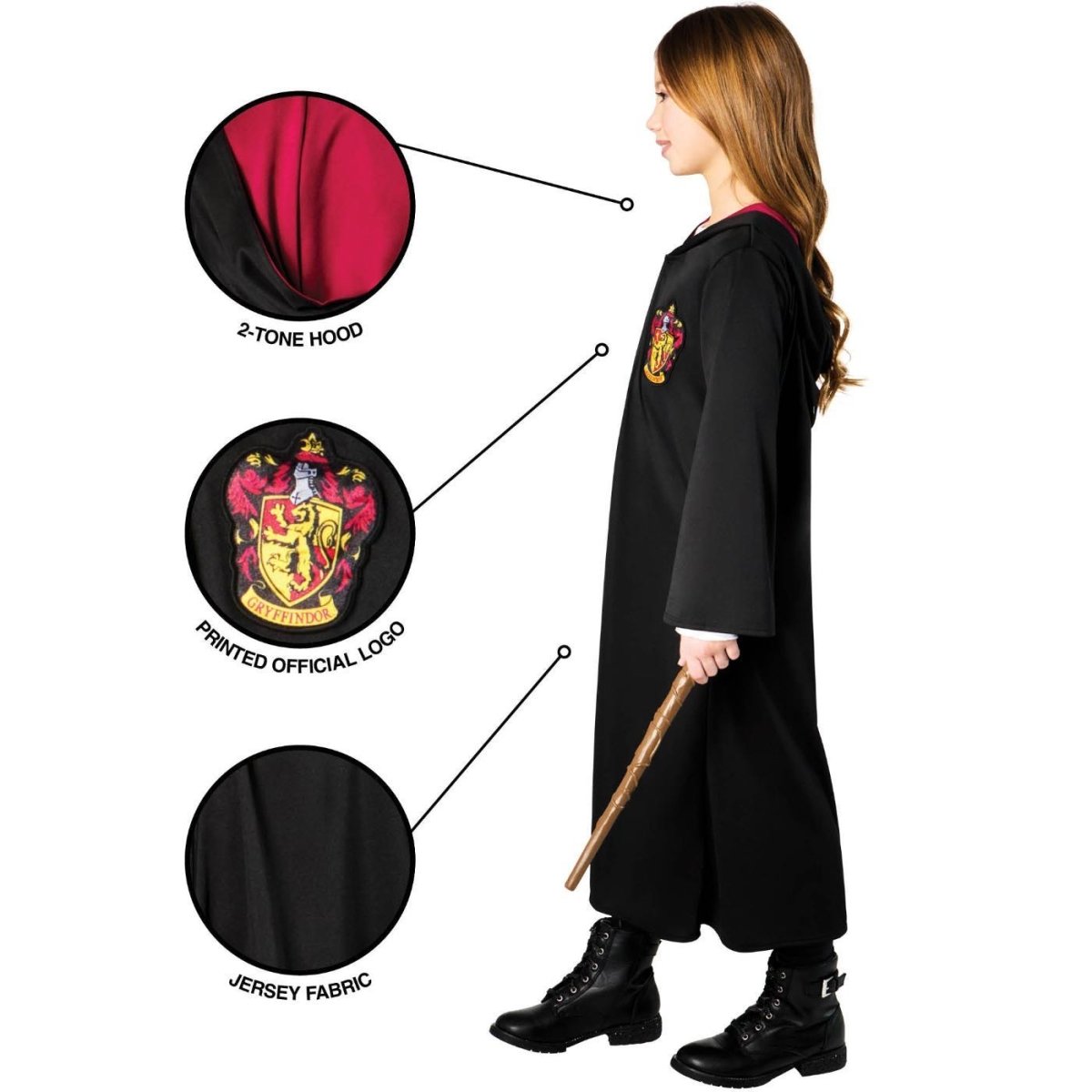 Rubies - Hermione Granger Harry Potter Robe Kit - Girls - Fancy Dress Central