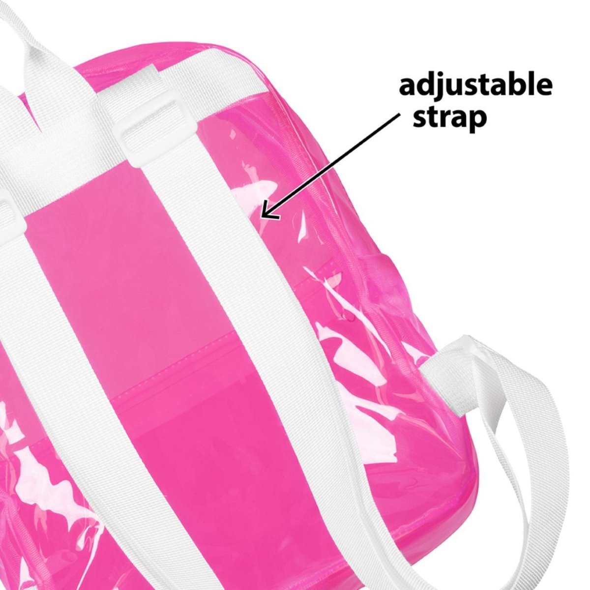 Fancy Dress Central - Clarity Backpack (Neon Pink) - Adult - Fancy Dress Central