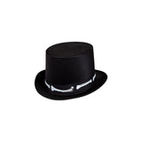 Wicked Costumes Ltd - Satin Top Hat with Bones - Adult - Fancy Dress Central