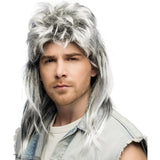 Boland - 80s Rocker Wig (Grey) - Adult - Fancy Dress Central