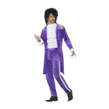 80s Purple Musician Costume - Men