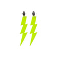 Wicked Costumes Ltd - 80s Lightning Earrings (Neon Yellow) - Adult - Fancy Dress Central