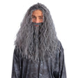 Smiffys - Sorcerer Wig & Beard Set (Grey) - Men - Fancy Dress Central