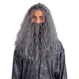 Smiffys - Sorcerer Wig & Beard Set (Grey) - Men - Fancy Dress Central
