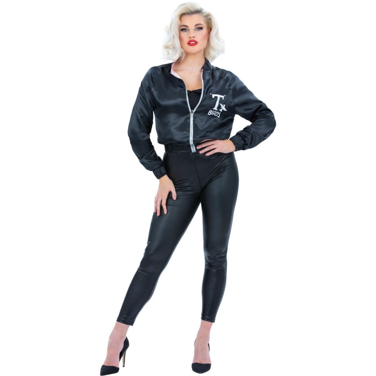 Smiffys - Grease Pink Ladies T-Birds Jacket - Women - Fancy Dress Central