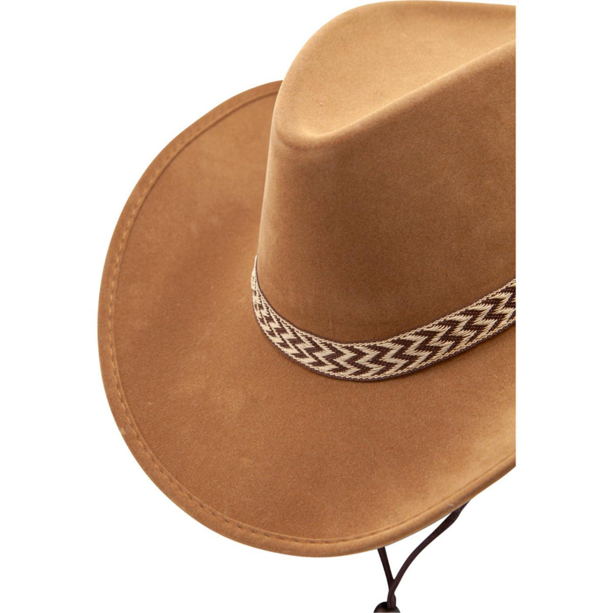 Suede Cowboy Hat (Brown) - Adult