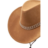 Suede Cowboy Hat (Brown) - Adult
