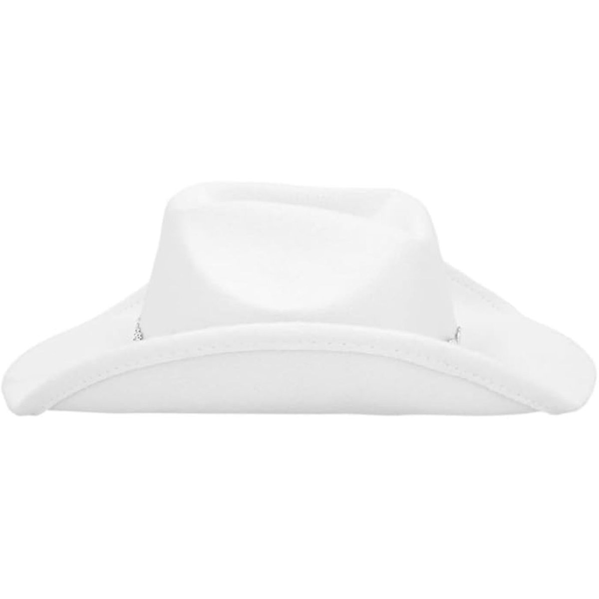 Boland - Silver Hearts Cowboy Hat (White) - Adult - Fancy Dress Central