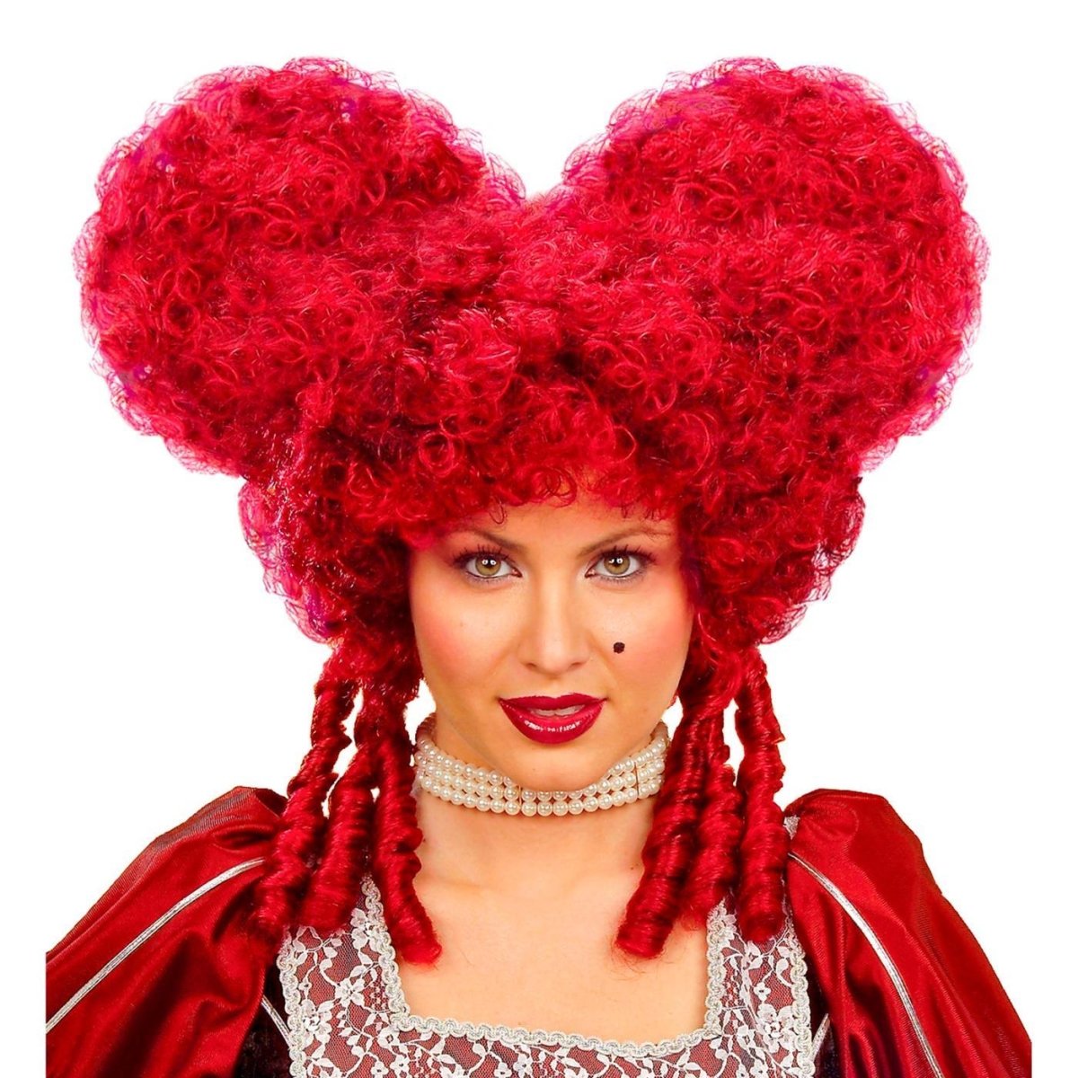 Widmann - Baroque Wig (Red) - Women - Fancy Dress Central
