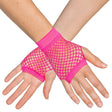 Boland - Short Mesh Fingerless Gloves (Neon Pink) - Adult - Fancy Dress Central