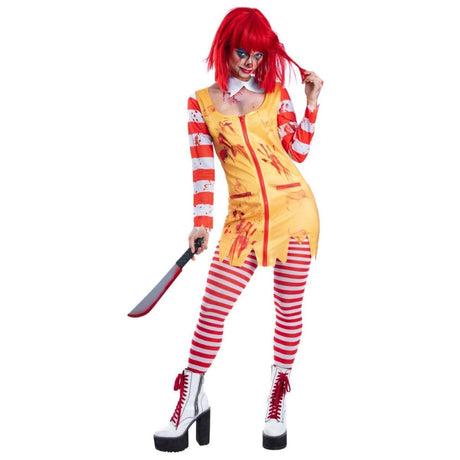 Smiffys - Kreepy Killer Clown Costume - Women - Fancy Dress Central