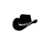 Wicked Costumes Ltd - Sequin Texan Cowboy Hat (Black) - Adult - Fancy Dress Central