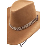 Suede Cowboy Hat (Brown) - Adult