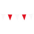 Boland - 10m Coloured Triangular Bunting (Red/White) - Fancy Dress Central