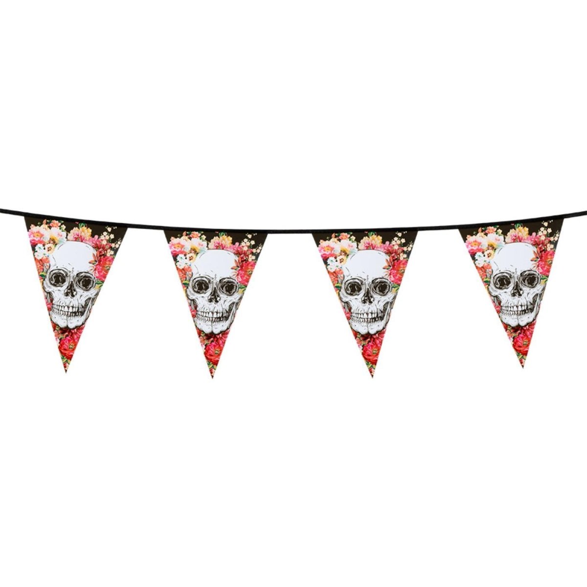 Boland - 6m Day of the Dead Triangular Bunting - Fancy Dress Central
