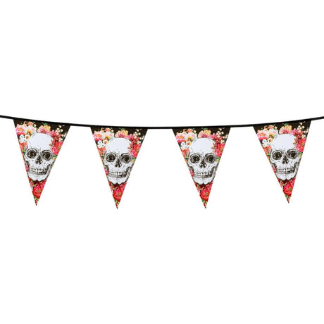 Boland - 6m Day of the Dead Triangular Bunting - Fancy Dress Central