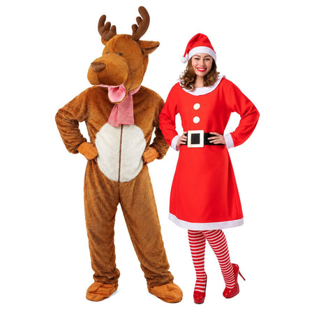 Wicked Costumes - Mrs Santa Claus & Reindeer - Couples Costume - Fancy Dress Central